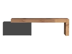 Mueble TV Chronos extensible con 1 puerta abatible color antracita/roble 180/260x40x51 cm
