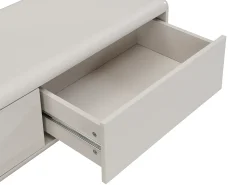 Mueble TV con 3 cajones de MDF - Beige y dorado - LYBAKA