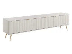 Mueble TV con 2 puertas de MDF - Beige y dorado - ELONARIA de Pascal Morabito