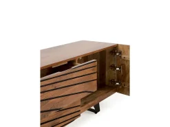 Mueble TV de 2 puertas y 2 cajones de madera maciza de mango