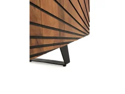 Mueble TV de 2 puertas y 2 cajones de madera maciza de mango