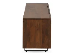Mueble TV de 2 puertas y 2 cajones de madera maciza de mango