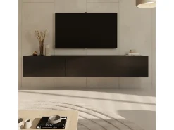 Mueble TV de pared 3 puertas 160 cm Idao Negro