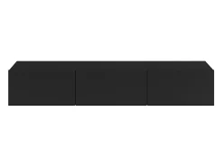 Mueble TV de pared 3 puertas 160 cm Idao Negro