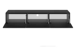 Mueble TV de pared 3 puertas 160 cm Idao Negro