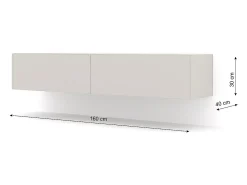 Mueble TV de pared 2 puertas 160 cm Bali Cachemira
