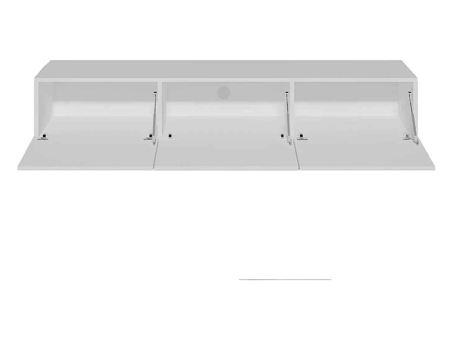 Mueble TV de pared 3 puertas 160 cm Idao Blanco