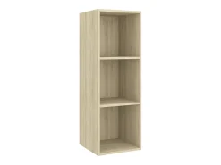 Mueble TV de pared madera contrachapada roble 37x37x72 cm ES28981