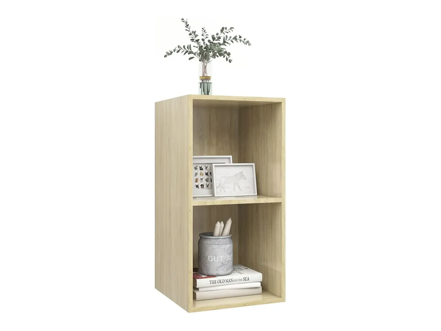 Mueble TV de pared madera contrachapada roble 37x37x72 cm ES40280