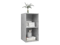Mueble TV de pared madera contrachapada hormigón 37x37x72 cm ES13058