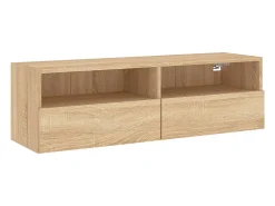 Mueble TV de pared madera ingeniería roble Sonoma 100x30x30 cm ES10273