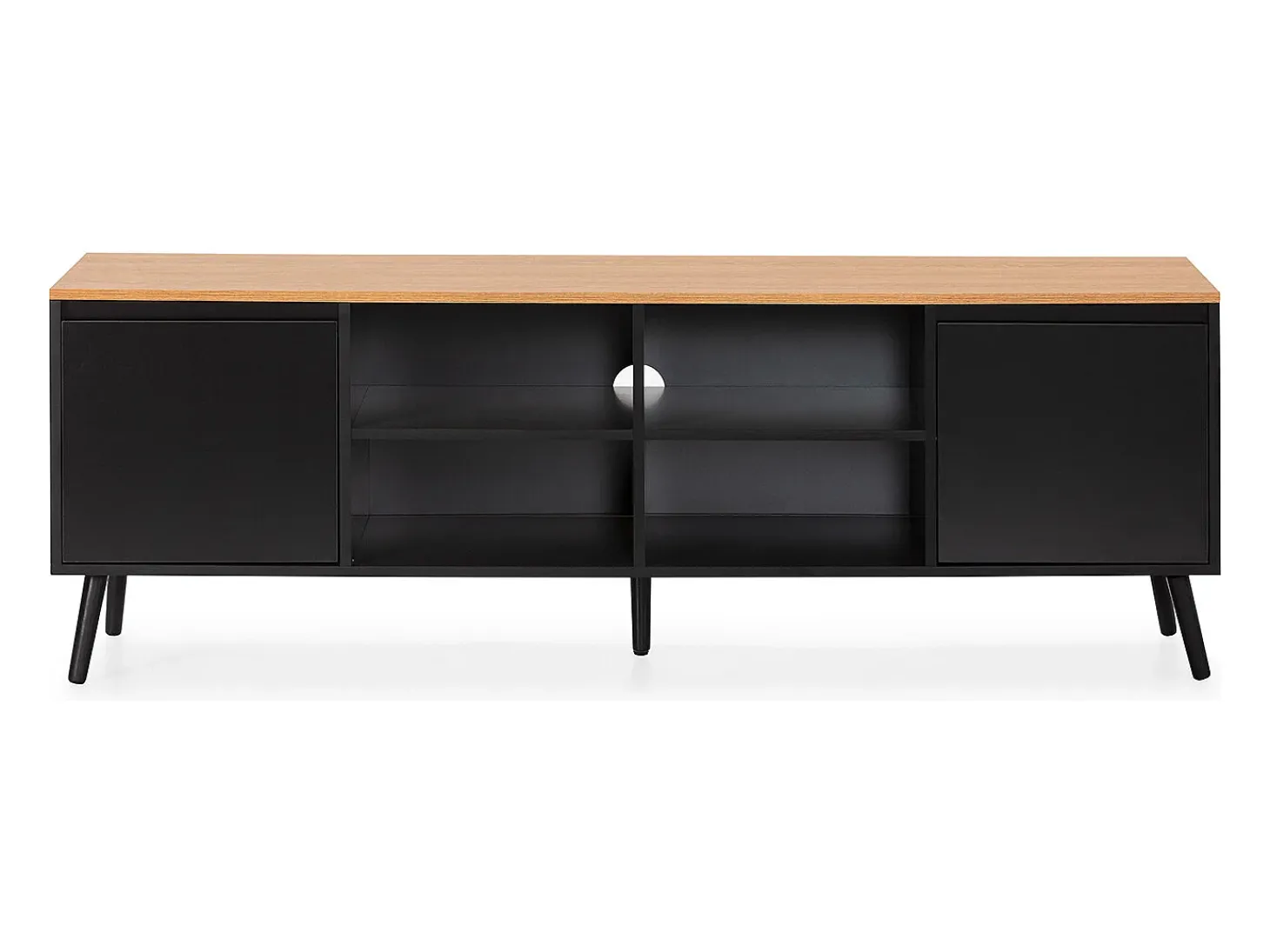Mueble Tv Desi 2 puertas color Negro