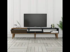 Mueble TV diseño madera y carbón 180 cm NOLA