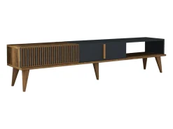 Mueble TV diseño madera y carbón 180 cm NOLA