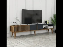 Mueble TV diseño madera y carbón 180 cm NOLA