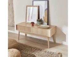 Mueble tv escandinavo efecto madera, 115cm madera