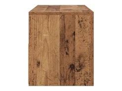 Mueble TV luces LED madera ingeniería envejecida 90x35x40 cm
