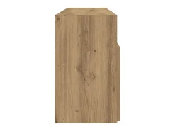 Mueble TV luces LED madera ingeniería roble artisan 120x30x50cm