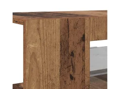 Mueble TV luces LED madera ingeniería envejecida 90x39x30 cm