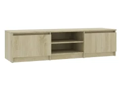 Mueble TV madera contrachapada color roble Sonoma 140x40x35,5cm ES31716
