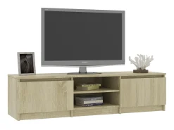 Mueble TV madera contrachapada color roble Sonoma 140x40x35,5cm ES31716