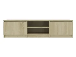 Mueble TV madera contrachapada color roble Sonoma 140x40x35,5cm ES31716