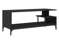 Mueble TV madera de ingeniería y acero negro 102x40x41 cm YOE77963