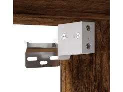 Mueble TV madera ingeniería y metal roble ahumado 60x31x39,5 cm