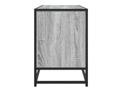 Mueble TV madera ingeniería y metal gris Sonoma 100x35x50 cm