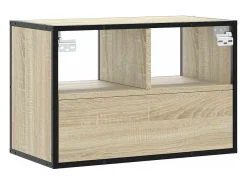 Mueble TV madera ingeniería y metal roble Sonoma 60x31x39,5 cm