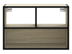 Mueble TV madera ingeniería y metal roble Sonoma 60x31x39,5 cm