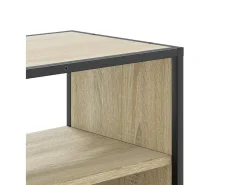 Mueble TV madera ingeniería y metal roble Sonoma 60x31x39,5 cm
