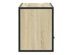 Mueble TV madera ingeniería y metal roble Sonoma 80x31x39,5 cm
