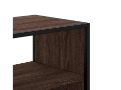 Mueble TV madera ingeniería y metal marrón roble 60x31x39,5 cm