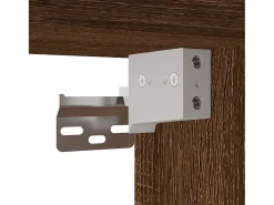 Mueble TV madera ingeniería y metal marrón roble 60x31x39,5 cm