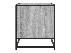 Mueble TV madera ingeniería y metal roble ahumado 61x40x46 cm
