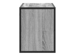 Mueble TV madera ingeniería y metal roble ahumado 80x31x39,5 cm