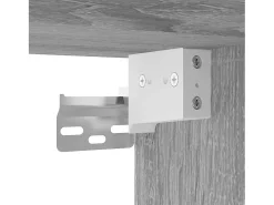 Mueble TV madera ingeniería y metal roble ahumado 80x31x39,5 cm