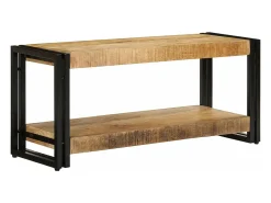 Mueble TV madera maciza de mango 90x30x40 cm YOE97805
