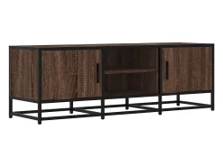 Mueble TV metal y madera ingeniería marrón roble 120x35x41 cm