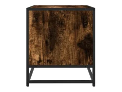 Mueble TV metal y madera ingeniería roble humo 61x40x46 cm