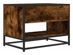 Mueble TV metal y madera ingeniería roble humo 61x40x46 cm