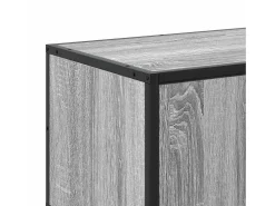 Mueble TV metal y madera ingeniería gris Sonoma 160x35x41 cm