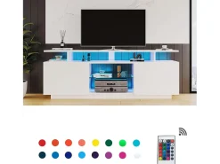 Mueble TV moderno de 140 cm con LED para TV de 60