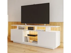 Mueble TV moderno de 140 cm con LED para TV de 60