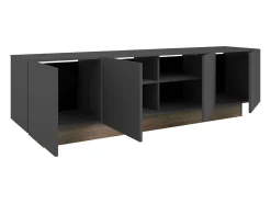 Mueble TV Opec 4 Puertas Gris y Roble 184x53x41,7 cm Salón