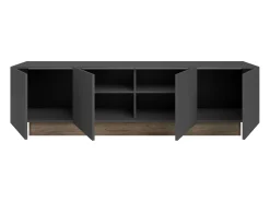 Mueble TV Opec 4 Puertas Gris y Roble 184x53x41,7 cm Salón
