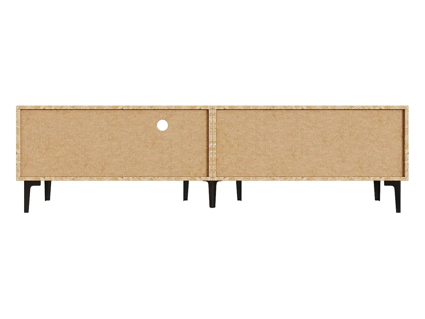 Mueble TV para TV de 80 pulgadas con 3 puertas - Color negro y madera