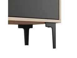 Mueble TV para TV de 80 pulgadas con 3 puertas - Color negro y madera