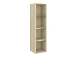 Mueble TV pared contrachapada color roble Sonoma 37x37x142,5 cm ES16774